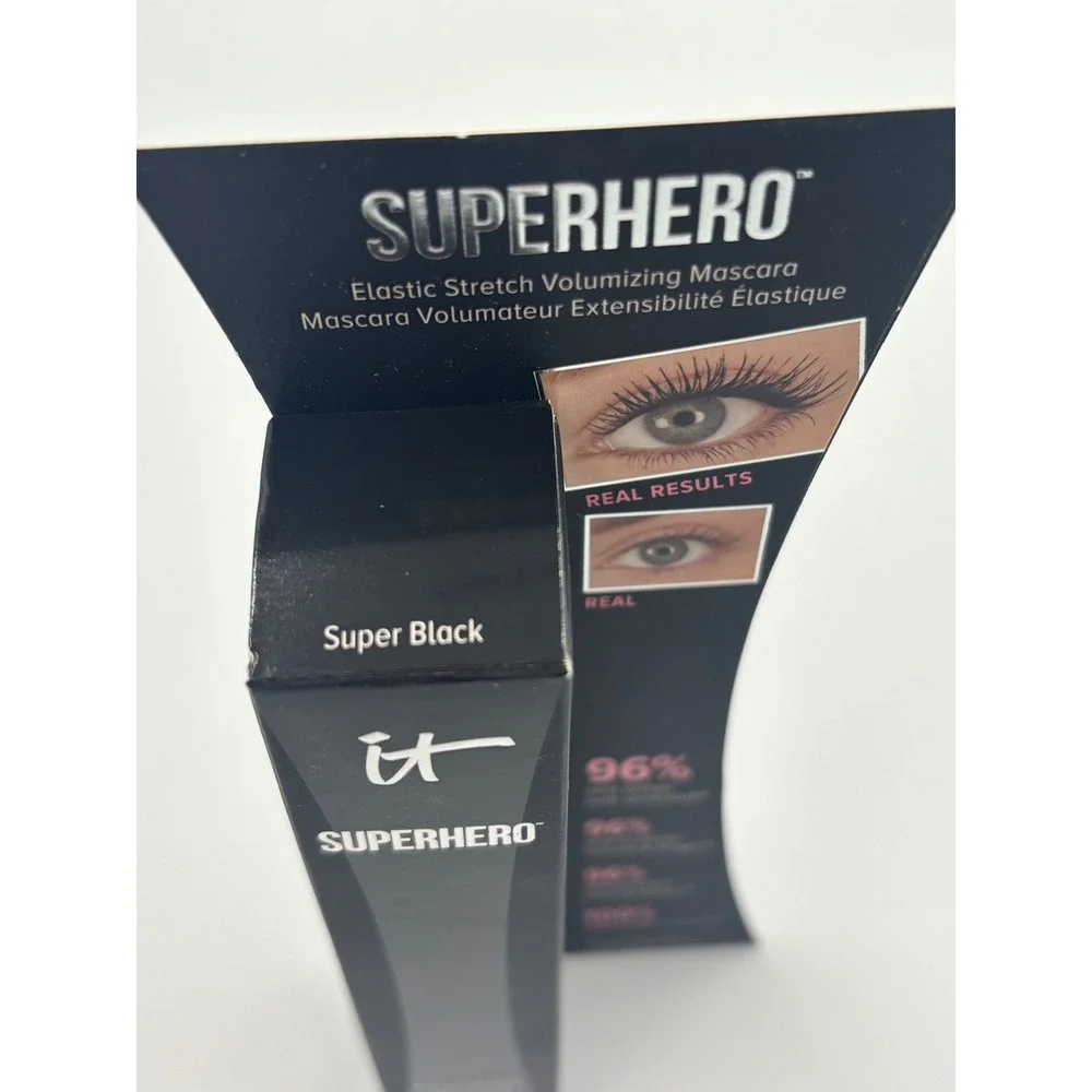 IT Cosmetics Superhero Elastic Stretch Volumizing Mascara Super Black 9ml 0.3oz